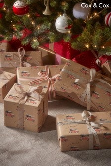 Cox & Cox Brown Recycled Christmas Wrapping Paper