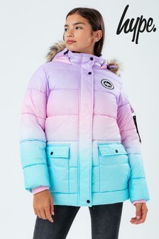 HYPE PINK FITTED PARKA KIDS JACKET