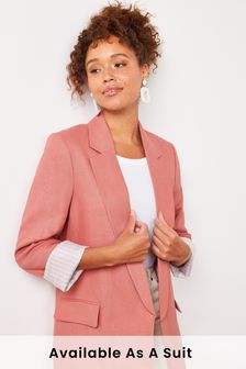 Pink Linen Blend Blazer (A72445) | £40