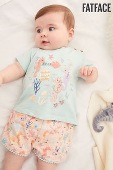 FatFace Baby Crew Printed T-Shirt And Shorts Set (A73550) | £16 - £18