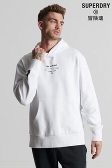 Superdry Studios White Recycled Definition Hoodie