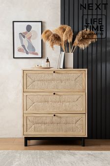Natural Jonas Woven 3 Drawer Chest of Drawers (A75763) | £375