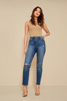 Mid Blue Stretch Mom Jeans (A76683) | £30