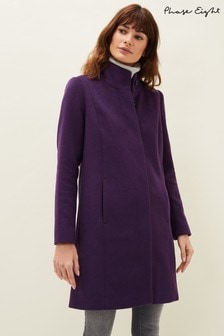 Phase Eight Purple Baillie Wool Coat