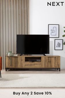 Dark Bronx Oak Effect 2m Superwide TV Unit (A77213) | £525