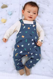 2 Piece Quilted Baby Dungarees And Bodysuit Set (0mths-2yrs)