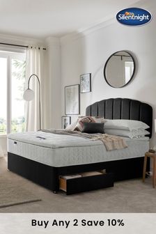 Silentnight Black Miracoil Pillow Top Mattress and 2 Drawer Divan Base Bed Set (A81912) | £515 - £700