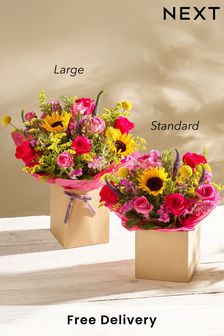 Bright Sunflower Fresh Flower Bouquet in Gift Bag (A82253) | £30 - £35