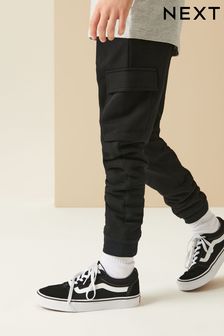 Black Cargo Cotton-Rich Joggers (3-16yrs) (A82738) | £13 - £20