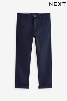 Navy Blue Regular Fit Stretch Chino Trousers (3-17yrs) (A83213) | £12 - £17