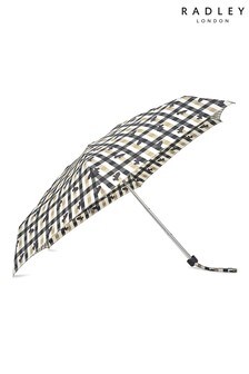 Radley London White Checked Dog Umbrella
