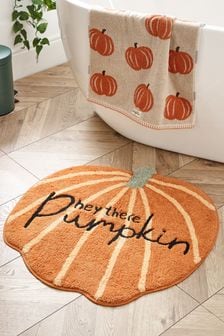 Orange Halloween Pumpkin Bath Mat (A83855) | £18