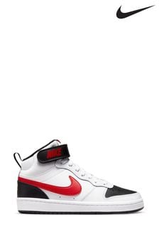 Nike Red/White Court Youth Borough Mid Trainers (A84441) | £48