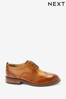 Tan Brown Brogue Leather Shoes (A84509) | £34 - £40