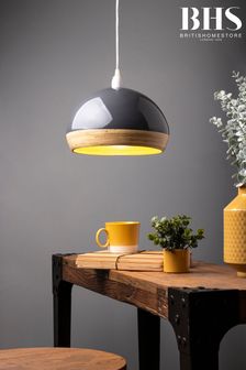 BHS Grey Bamboo Dome Shade