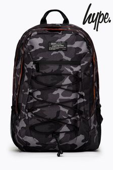 Hype. Black Mono Camo Maxi Backpack