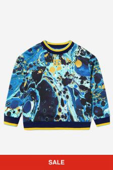 Dolce & Gabbana Kids Boys Cotton Marble Print Sweatshirt