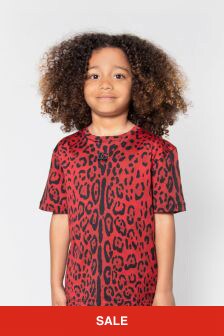 Dolce & Gabbana Kids Boys Cotton Leopard Print T-Shirt
