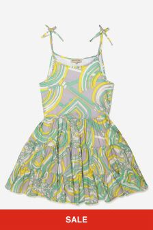 Emilio Pucci Girls Lilac Cotton Patterned Sun Dress