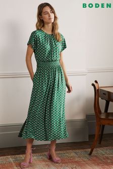 Boden Green Jersey Midi Dress