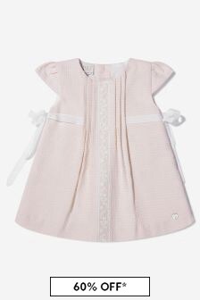 Paz Rodriguez Baby Girls Cotton Dress With Knickers in Pink