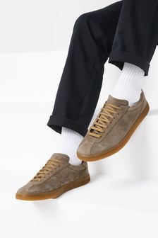 Leather Gum Sole Trainers