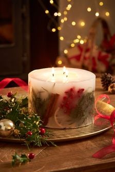 Red Festive Spice Scented Decorative Candle