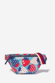 GUCCI Kids Unisex Strawberry Star Belt Bag in Blue
