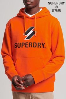 Superdry Orange Code Sport Logo Appliqué Hoodie