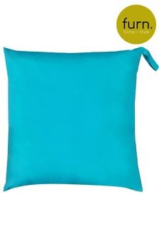 furn. Blue Plain Large Water UV Resistant Outdoor Floor Cushion