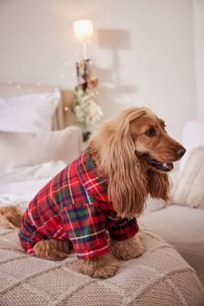 Red Matching Family Dog Pyjamas (A90079) | £14 - £16