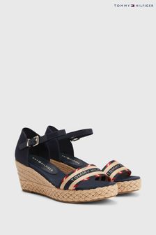 Tommy Hilfiger Blue Corporate Low Wedges