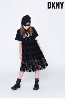 DKNY Black with All Over Logo 2 in 1 Dress (A90479) | £89 - £107