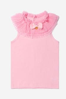 Angels Face Girls Emery Ruffle Top in Pink