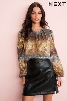 Black Atelier-lumieresShops PU Faux Leather Mini Skirt (A90532) | £25