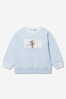 Fendi Kids Baby Unisex Cotton Teddy Bear Sweatshirt