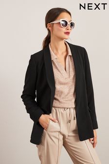 Black Relaxed Soft Crépe Blazer (A91401) | £42