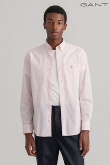 GANT Pink Regular Broadcloth Gingham Shirt