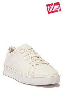 Fitflop Mens Cream Rally Ii Canvas Trainers