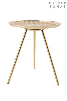 Oliver Bonas Decorative Etched Metal Side Table