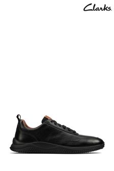 Clarks Black Leather Puxton Lace Shoes