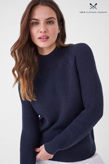 Crew Clothing Navy Blue Relaxed Jumper