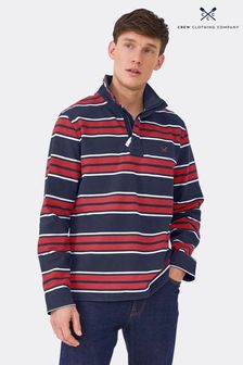 Crew Clothing Company Navy Blue Stripe Cotton Classic Sweater