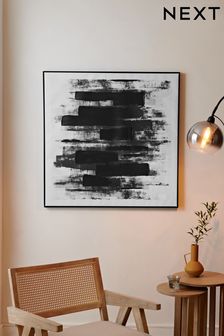 Monochrome Extra Large Abstract Framed Canvas Wall Art