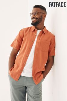 FatFace Orange Bugle Cotton Linen Shirt