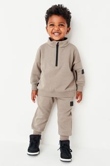 Stone Funnel Neck Utility Tracksuit (3mths-7yrs) (A94628) | £18 - £22