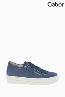 Gabor Blue Campus Jeans Suede Trainers