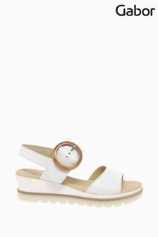 Gabor Yeo White Leather Sandals
