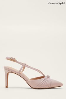 Phase Eight Brown Knot Detail Slingback Heels