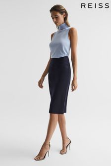 Reiss Navy Hayes Pencil Skirt (A95152) | £118